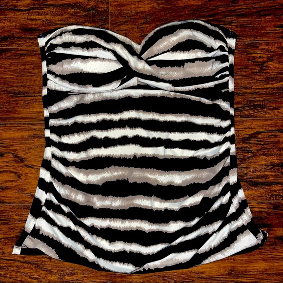 Skye Animal print Black Grey Brown Bandini Small Swim Tankini - Picture 2 of 5